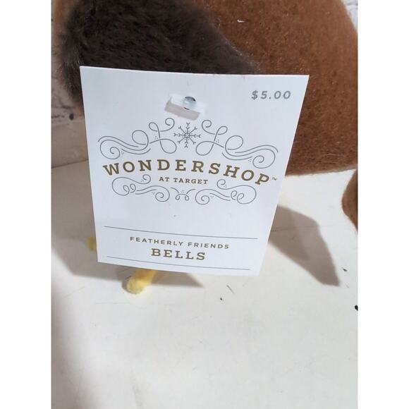 Target Wondershop 2022 Featherly Friends BELLS Christmas Reindeer Fabric Bird - Picture 6 of 8